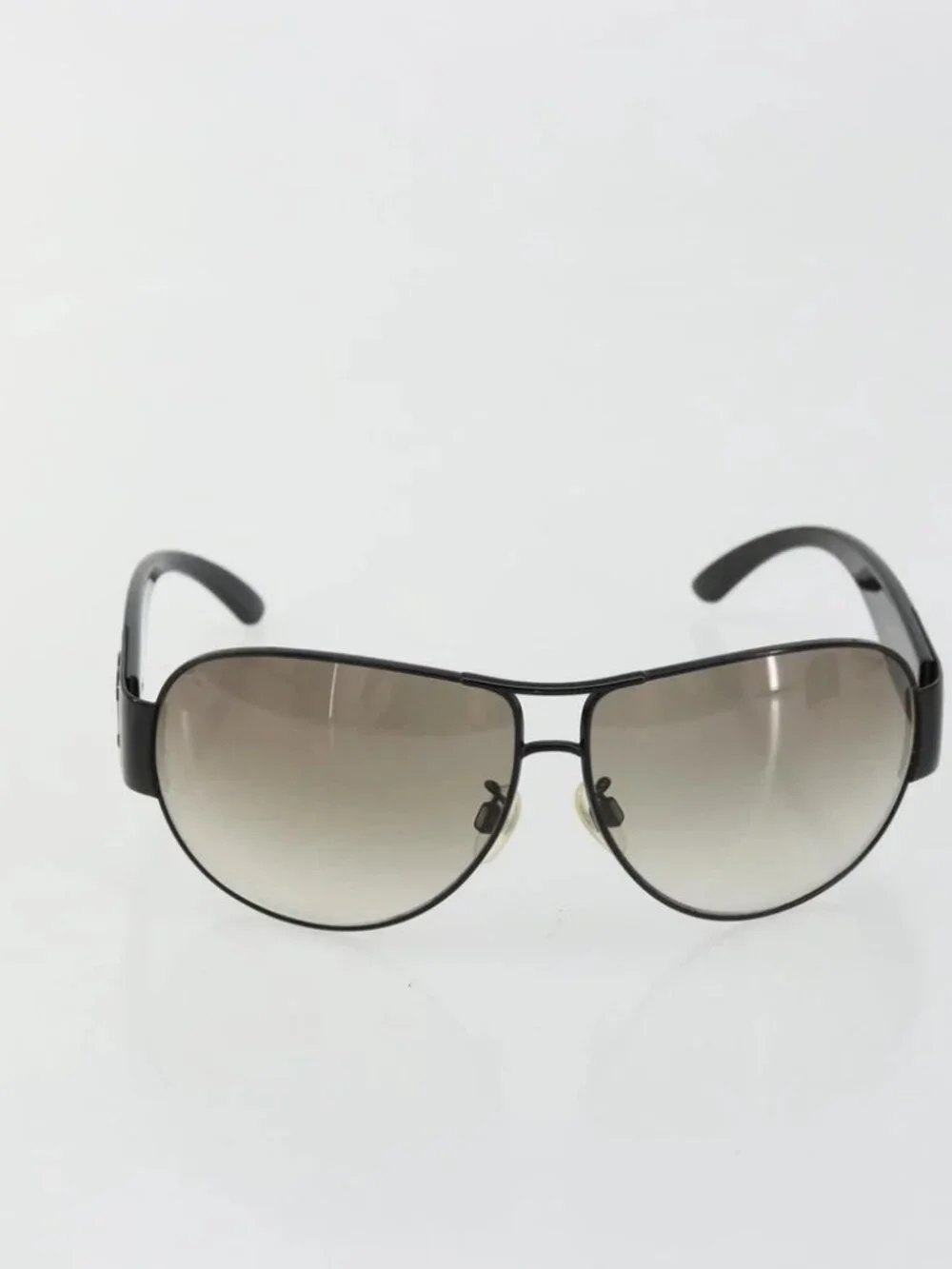 CHANEL Sunglasses plastic Black 4128 CC Auth hk3744A